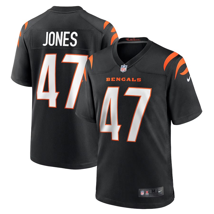 Men Cincinnati Bengals #47 Keandre Jones Nike Black Game NFL Jersey->cincinnati bengals->NFL Jersey